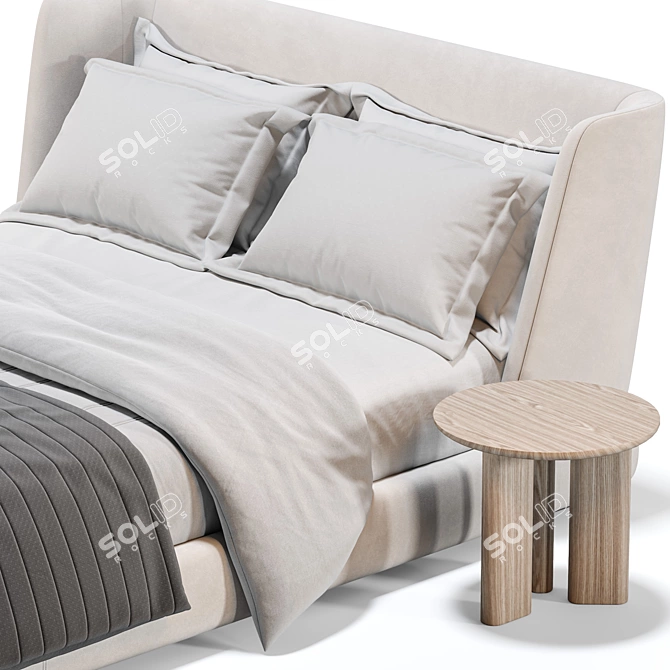 Contemporary Minotti Bed Reeves Model 3D model image 3