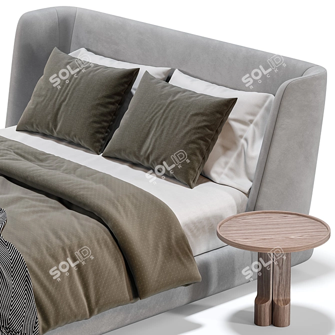 Contemporary Minotti Bed Reeves Model 3D model image 4