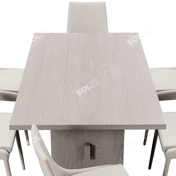 Dant Dining Chair & Taos Table 3D model image 2