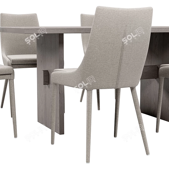 Dant Dining Chair & Taos Table 3D model image 4