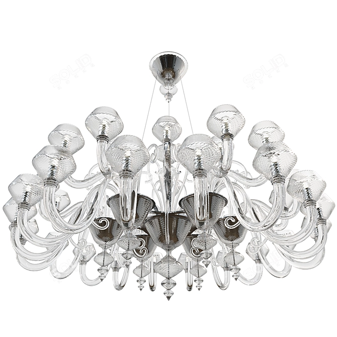 Luxury Murano Glass Chandelier, 36-Light 3D model image 2