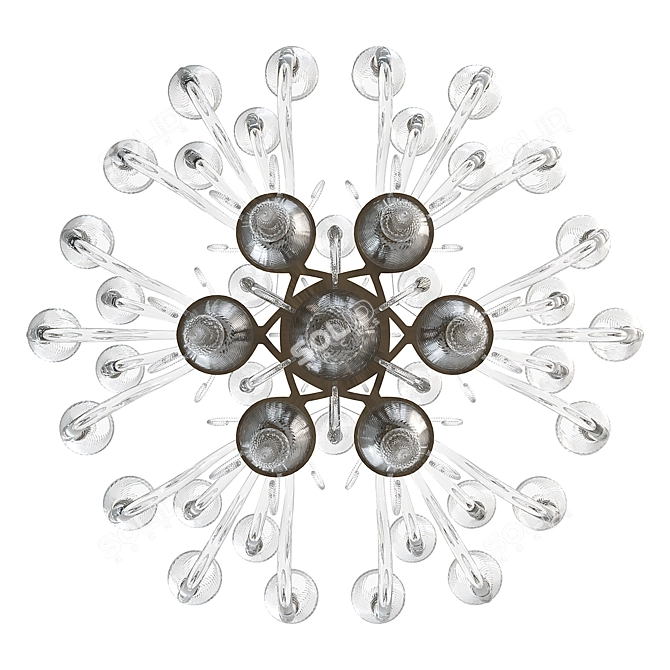 Luxury Murano Glass Chandelier, 36-Light 3D model image 4