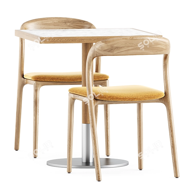 Stylish Neva Chairs, Briscola Table 3D model image 3