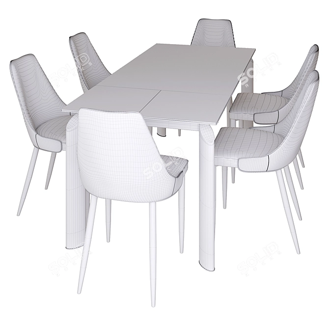 Elegant Aero Toscana Dining Set 3D model image 5