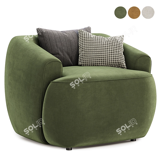 Sofia Armchair in 3 Colors 3D model image 2