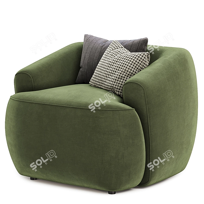 Sofia Armchair in 3 Colors 3D model image 4