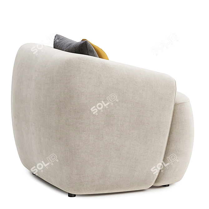 Sofia Armchair in 3 Colors 3D model image 5