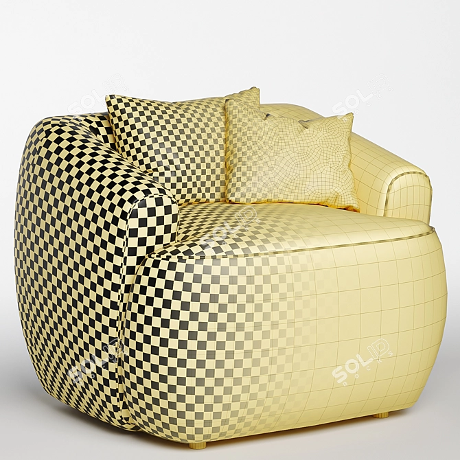 Sofia Armchair in 3 Colors 3D model image 6