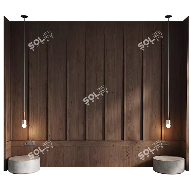 Kew Upholstered Headboard: Luxe Design 3D model image 5