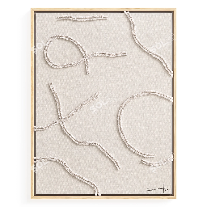 Hand Embroidery Linen Kit Cosmos 3D model image 3