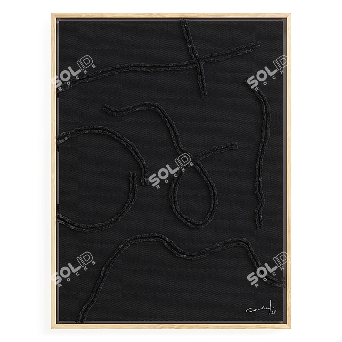 Hand Embroidery Linen Kit Cosmos 3D model image 4