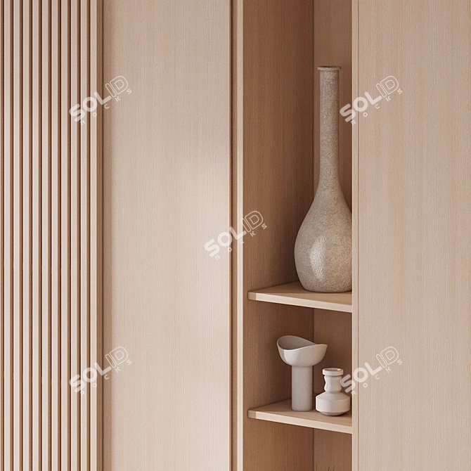 Modern Sliding Door Wardrobe Set 3D model image 5