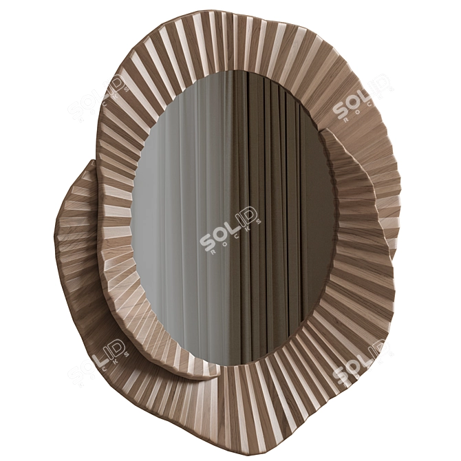Issey Mirror: Plaster & Wood 3D model image 4