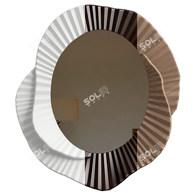 Issey Mirror: Plaster & Wood 3D model image 7