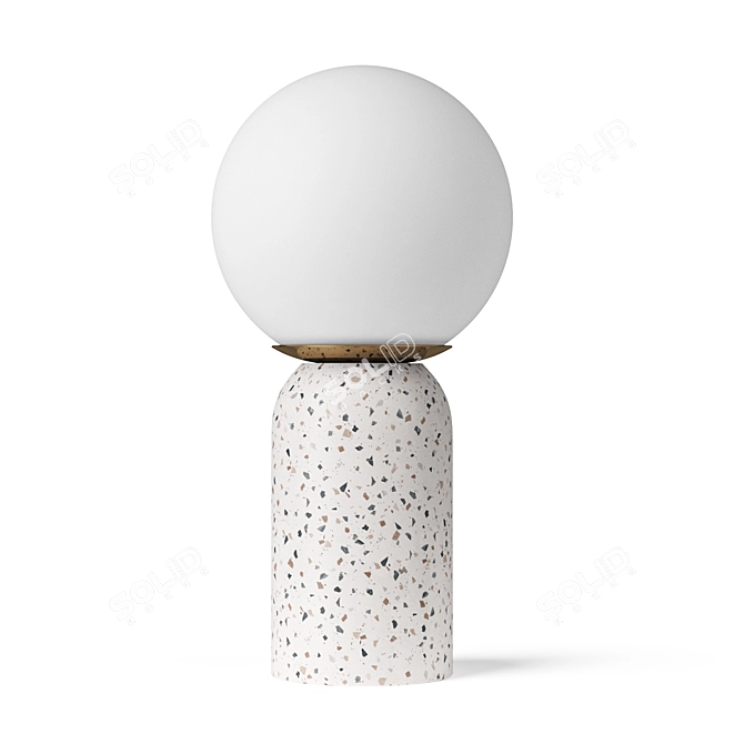 Elegant Terrazzo Table Lamp 3D model image 1