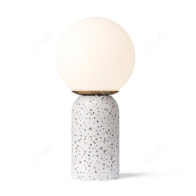 Elegant Terrazzo Table Lamp 3D model image 2