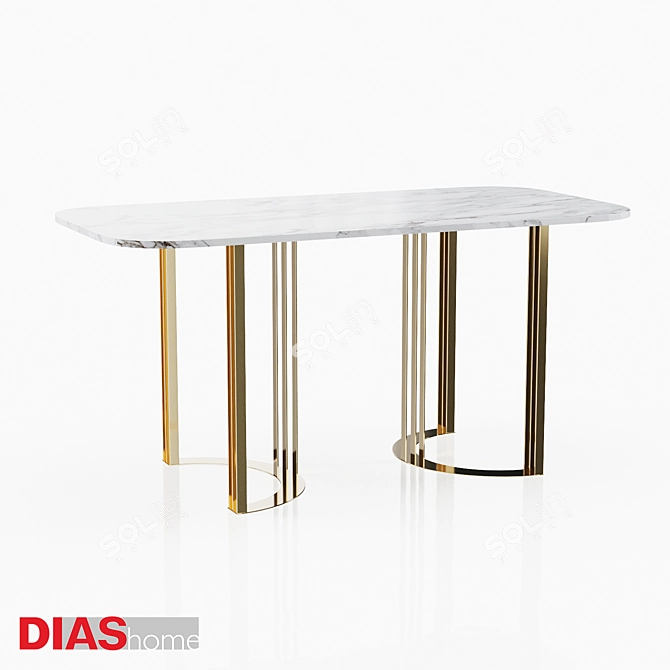 Luxury Marble Dining Table 3D model image 1