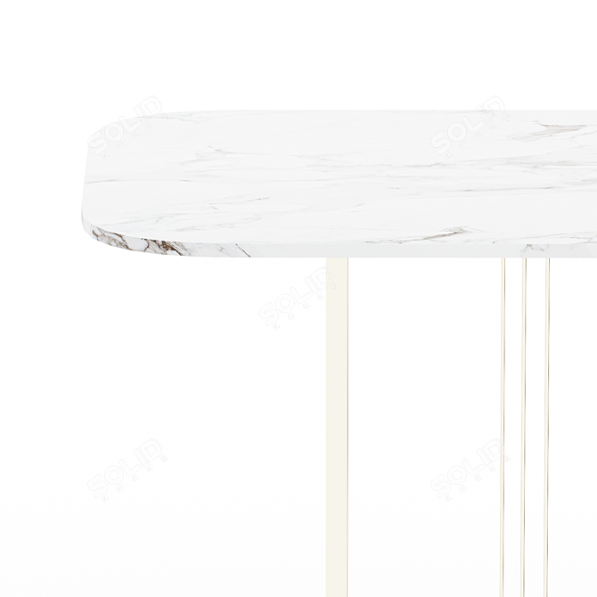 Luxury Marble Dining Table 3D model image 2