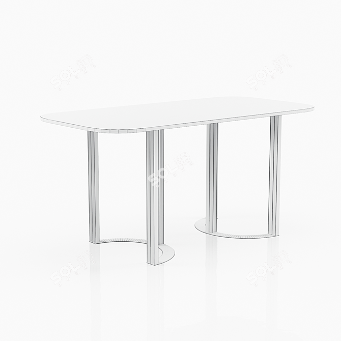 Luxury Marble Dining Table 3D model image 3