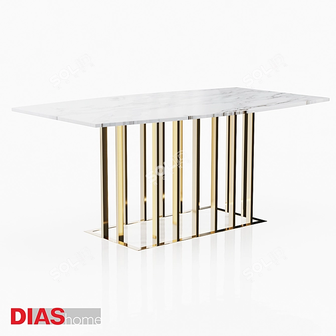 Elegant Montreal Dining Table 3D model image 1