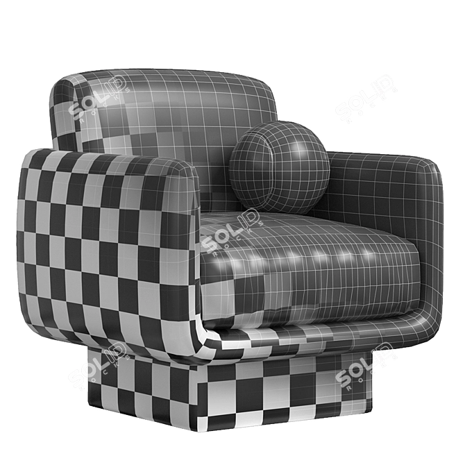 Elegant Lilas Armchair for Home 3D model image 1