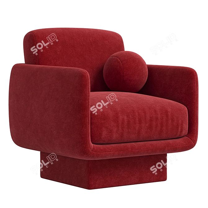 Elegant Lilas Armchair for Home 3D model image 4