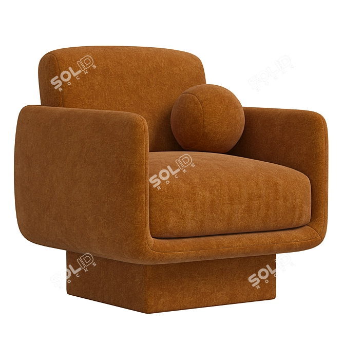 Elegant Lilas Armchair for Home 3D model image 5