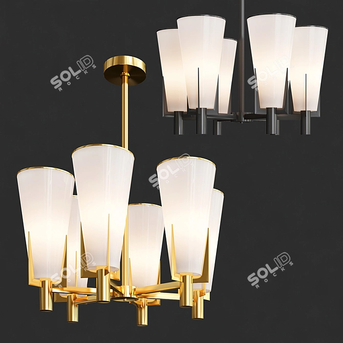Luxury Eichholtz Dino Chandelier 3D model image 3