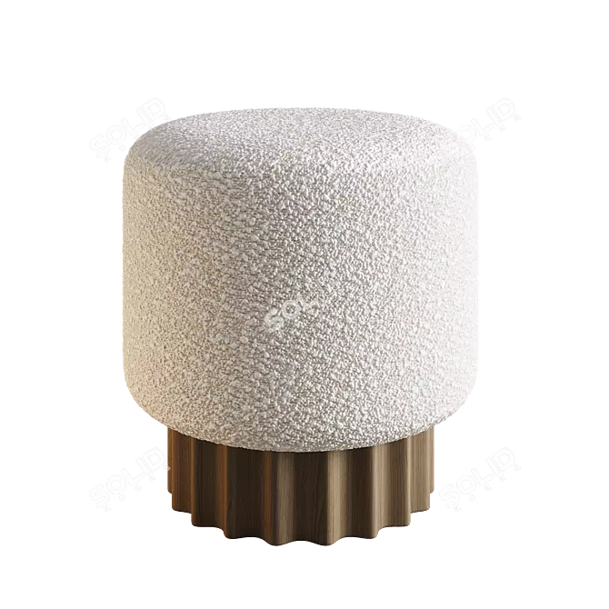 Elegant AEMILIUS Pouf Ottoman 3D model image 2