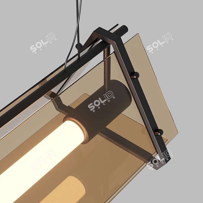 Modern LED Pendant Light Fixture 3D model image 2