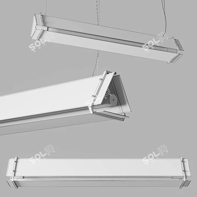 Modern LED Pendant Light Fixture 3D model image 3