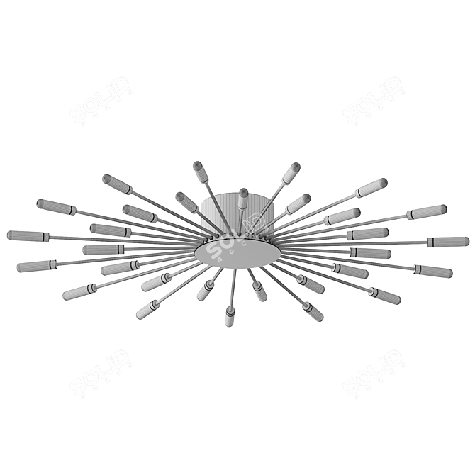 Modern LED Chandelier, Fireworks Inspired 3D model image 2