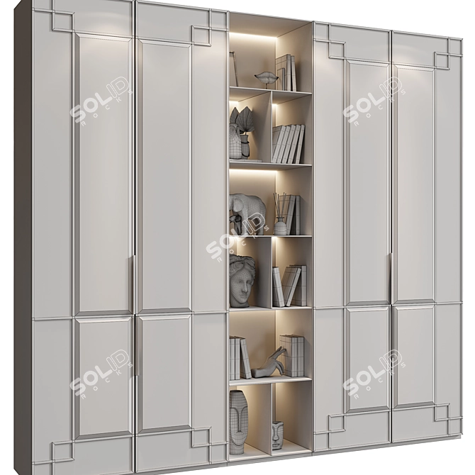 Elegant Neoclassical Wardrobe 37 3D model image 3