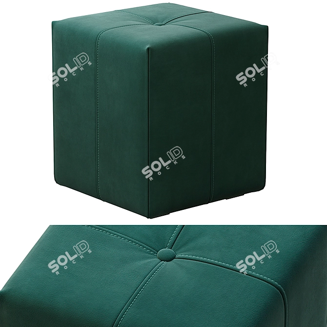 Luxury Parisian Pouf by Coco Treca 3D model image 1