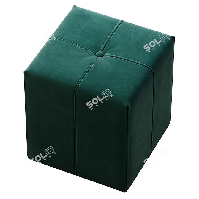 Luxury Parisian Pouf by Coco Treca 3D model image 2