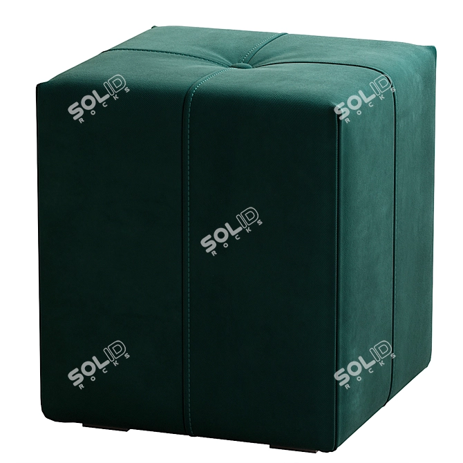 Luxury Parisian Pouf by Coco Treca 3D model image 4