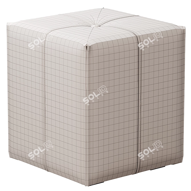 Luxury Parisian Pouf by Coco Treca 3D model image 5