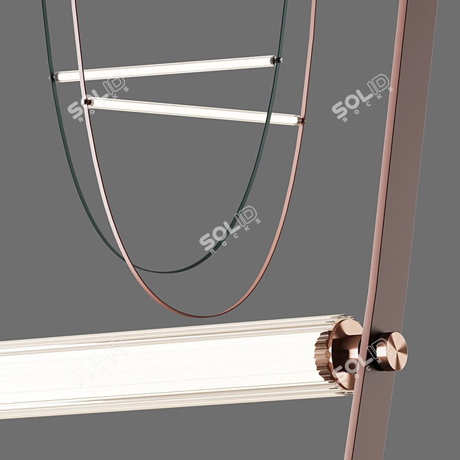 Modern Wireline Pendant Light 3D model image 1