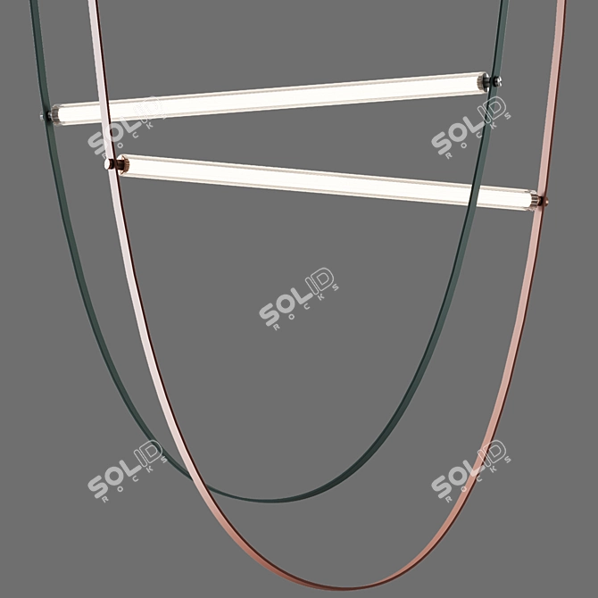 Modern Wireline Pendant Light 3D model image 3