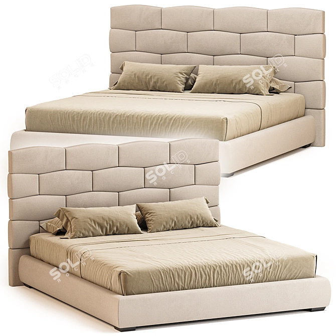 Majal Bed Collection: Modern Elegance 3D model image 1