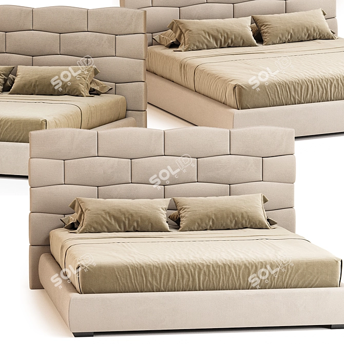 Majal Bed Collection: Modern Elegance 3D model image 2