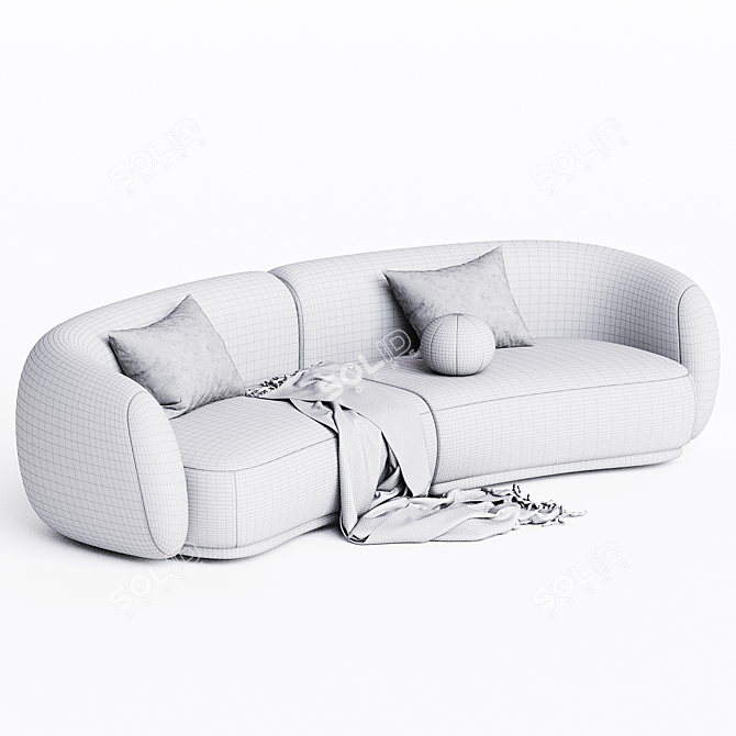 Modern Moroso Pacific Fabric Sofa 3D model image 3