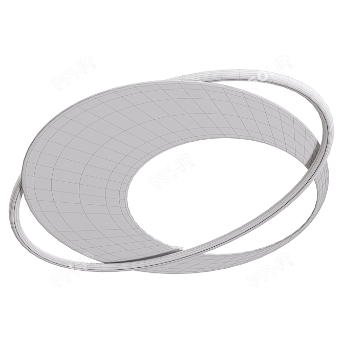 Luminous Crater Chandelier Fixture 3D model image 4