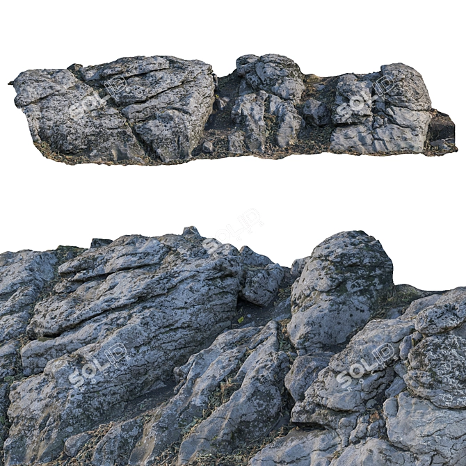 High-Resolution Rock Texture Pack 3D model image 1