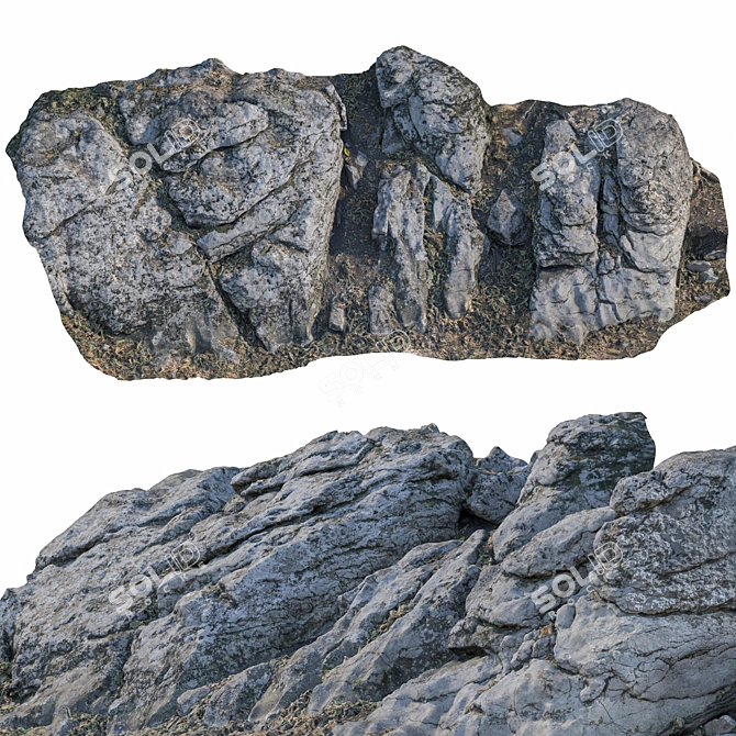 High-Resolution Rock Texture Pack 3D model image 4