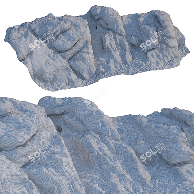 High-Resolution Rock Texture Pack 3D model image 6