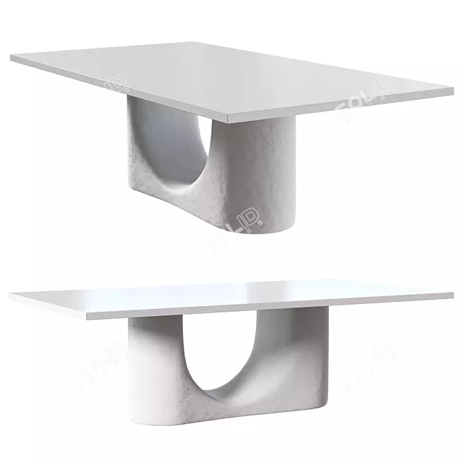 Luxury Santorini Dining Table 3D model image 2