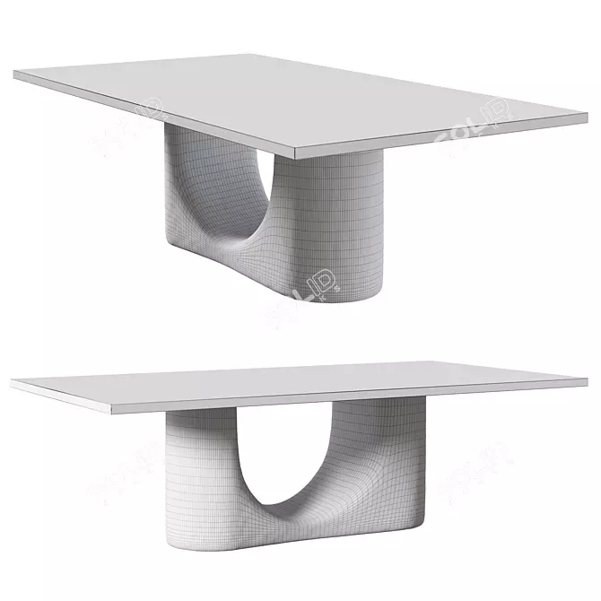 Luxury Santorini Dining Table 3D model image 3