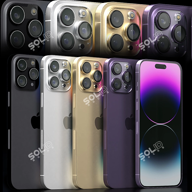 High-Quality iPhone 14 Pro Max 3D model image 1