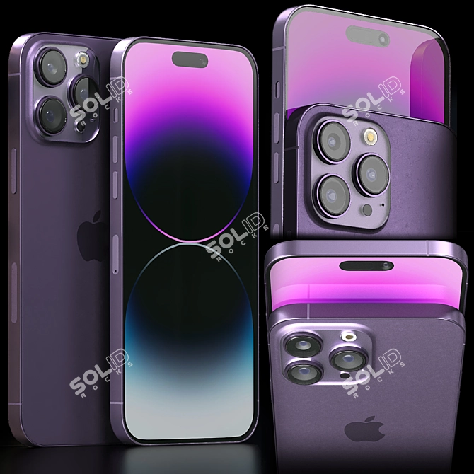 High-Quality iPhone 14 Pro Max 3D model image 3